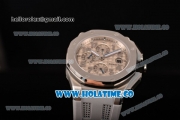 Audemars Piguet Royal Oak Offshore Chrono Swiss Valjoux 7750 Automatic Steel Case with Grey Dial and Silver Arabic Numeral Markers (EF)