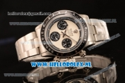 Rolex Daytona Vintage Chronograph OS20 Quartz Steel Case with White Dial and Steel Bracelet