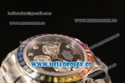 Rolex Daytona Rainbow Diamond Bezel Clone Rolex 4130 Automatic (Correct Hand Stack) 116509