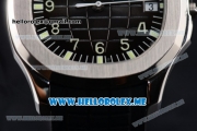 Patek Philippe Aquanaut Swiss ETA 2824 Automatic Steel Case with Black Dial and Black Ruber Strap Stick/Arabic Numeral Markers (BP)