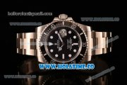 Rolex Submariner Clone Rolex 3135 Automatic Steel Case/Bracelet with Black Dial and White Markers (CF)