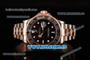 Rolex Yacht-Master Asia Automatic Two Tone Case with Black Dial White Dot Markers