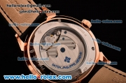 Patek Philippe Grand Complitcations Asia HT1035-Tourbillon Automatic Rose Gold Case with Black Leather Strap Roman Numeral Markers and Black Dial