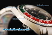 Rolex GMT-Master II Automatic Movement Full Steel with Green/Yellow Bezel and Black Dial