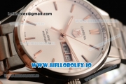 Tag Heuer Carrera Calibre 5 Swiss ETA 2824 Automatic Steel Case White Dial With Stick Markers Steel Bracelet