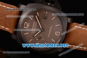 Panerai Luminor Marina 1950 3 Days PAM 386 Clone P.9000 Automatic PVD Case with Brown Dial and Brown Leather Strap - 1:1 Original (SF)