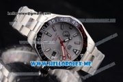 Tag Heuer Aquaracer Calibre 5 Match Timer Premier League Special Edition Miyota Quartz Stainless Steel Case/Bracelet with Silver Dial and Stick Markers