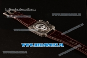 Bell & Ross BR 01-92 Burning Skull Asia Automatic Steel Case with Skull Dial and Brown Genuine Leather