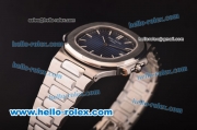 Patek Philippe Nautilus Swiss ETA 2824 Automatic Steel Case/Strap with Blue Dial