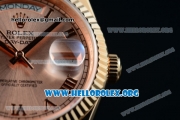 Rolex Day-Date Swiss ETA 2836 Automatic Rose Gold Case with Rose Gold Dial Roman Numeral Markers and Rose Gold Bracelet (BP)