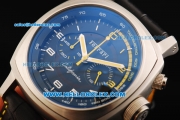 Ferrari California Chronograph Miyota Quartz Movement Steel Case with Arabic Numeral Markers and Black Leather Strap