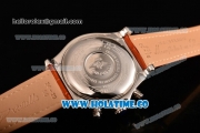 Breitling Avenger Seawolf Miyota Quartz Steel Case with White Dial Brown Leather Strap and Arabic Numeral Markers