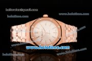 Audemars Piguet Royal Oak 41 Swiss ETA 2824 Automatic Full Rose Gold with White Dial and Stick Markers - 1:1 Original (Z)