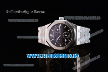 Audemars Piguet Royal Oak Double Time Chrono Asia Automatic Steel Case Black Dial With Stick Markers Steel Bracelet