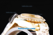 Rolex Datejust Oyster Perpetual Full Gold and Diamond with Diamond Dial-Lady Size