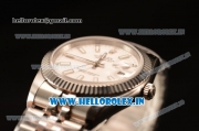 Rolex Datejust 37mm Swiss ETA 2836 Automatic Movement Steel Case with Steel Bezel White Dial Steel Strap