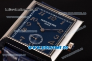 Patek Philippe Gondolo Miyota 1L45 Quartz Steel Case with Blue Dial and Arabic Numeral Markers