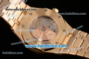 Audemars Piguet Royal Oak Swiss ETA 2824 Automatic Full Yellow Gold with Gold Sitck Markers and Black Dial - 1:1 Original