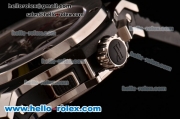 Hublot Big Bang Chrono Clone HUB4100 Automatic Steel Case with Black Rubber Strap Black Dial