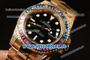 Rolex GMT-Master II Diamond Bezel With Original Functional Movement YG Case 116758SARU