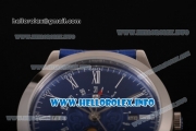 Patek Philippe Grand Complications Perpetual Calendar Miyota Quartz Steel Case with Blue Dial and White Roman Numeral Markers