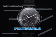 Junghans Max Bill Chronoscope Miyota OS10 Quartz PVD Case/Bracelet Black Dial and Arabic Number/Stick Markers