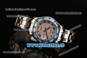 Rolex Datejust Pearlmaster Asia 2813 Automatic Steel Case/Bracelet with Blue Diamonds Bezel Roman Numeral Markers and Diamonds Dial (BP)