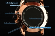 Chopard Superfast Miyota OS2035 Quartz Rose Gold Case/Bezel with Black Rubber Strap White Dial and Stick Markers