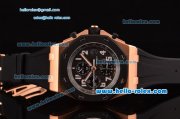 Audemars Piguer Royal Oak Offshore Chronograph Swiss Valjoux 7750 Automatic Rose Gold Case with Numeral Markers Black Dial and PVD Bezel -Super LumiNova