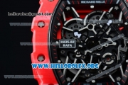 1:1 Richard Mille RM 35-02 RAFAEL NADA Japanese Miyota 9015 Automatic Red PVD Case with Skeleton Dial White Crown Red Rubber Strap