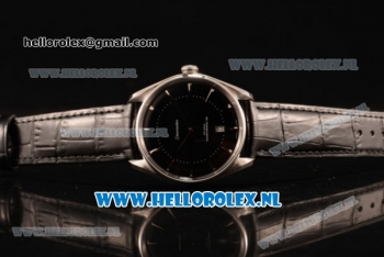 Omega De Ville Tresor Master Co-Axial Clone Omega 8801 Automatic Steel Case with Black Dial and Black Leather Strap