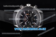 Omega Seamaster Planet Ocean 600M Co-Axial Chronograph Clone Omega 9300 Automatic Steel Case with Black Dial Stick Markers and Black Rubber Strap (EF)