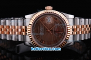 Rolex Datejust Oyster Perpetual Automatic Two Tone with Brown Dial and Brown Marking