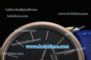 Patek Philippe Calatrava Miyota OS2035 Quartz Steel Case with Blue Dial and Stick Markers