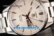 Tag Heuer Carrera Calibre 5 Swiss ETA 2824 Automatic Steel Case White Dial With Stick Markers Steel Bracelet