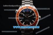 Omega Seamaster Planet Ocean Clone Omega 8906 Automatic Stainless Steel Case/Bracelet with Black Dial and PVD Bezel (BP)