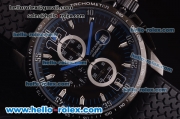 Chopard Miglia GT XL Chronograph Miyota Quartz PVD Case with Black Dial and Blue Hands