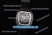 Richard Mille RM 055 Miyota 9015 Automatic PVD Case with Skeleton Dial Dot Markers and Black Rubber Strap