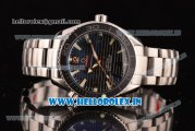 Omega Seamaster Planet Ocean Asia 2813 Automatic Full Steel with Black Grids Dial and Stick Markers - 7750 Coating (EF)