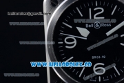 Bell&Ross BR 03-92 Miyota 9015 Automatic Steel Case with Black Dial White Arabic Numeral Markers and Black Rubber Strap