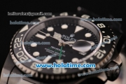 Rolex Pro-Hunter GMT-Master Rolex 3186 Automatic PVD Case/Strap with Black Dial and White Markers