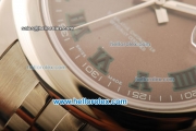 Rolex Datejust II Swiss ETA 2836 Automatic Movement Full Steel with Brown Dial and Roman Numeral Markers