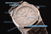 Audemars Piguet Royal Oak Swiss ETA 2836 Automatic Steel Case with Stick Markers and White Dial