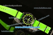 Rolex Sea-Dweller Deepsea Asia 2813 Automatic PVD Case with Green Nylon Strap and Green Diver Index