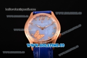 Vacheron Constantin Metiers d'Art Swiss ETA 2824 Automatic Rose Gold Case with Blue MOP Dial and Diamonds Bezel