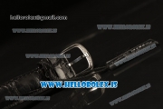 Franck Muller CINTREE CURVEX Diamond Bezel With Black Calfskin Strap Swiss Ronda 762 Quartz White Dial 1752 QZ DP