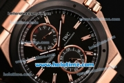 IWC Ingenieur Asia ST Automatic Rose Gold Case with Black Rubber Strap Black Dial and PVD Bezel