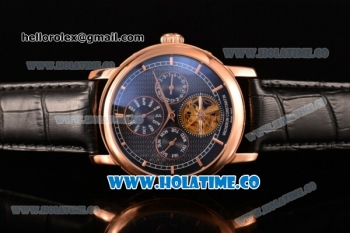 Vacheron Constantin Patrimony Traditionnelle Calibre 2755 Asia Automatic Rose Gold Case with Black Dial and Stick Markers