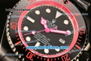 Rolex Sea-Dweller Deepsea Asia 2813 Automatic PVD Case/Strap with Black Dial and Hot Pink Diver Index