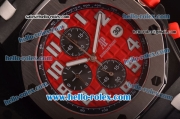 Audemars Piguet Royal Oak Offshore Singapore Grand Prix Chronograph Miyota Quartz PVD Case with Steel Bezel and Red Dial